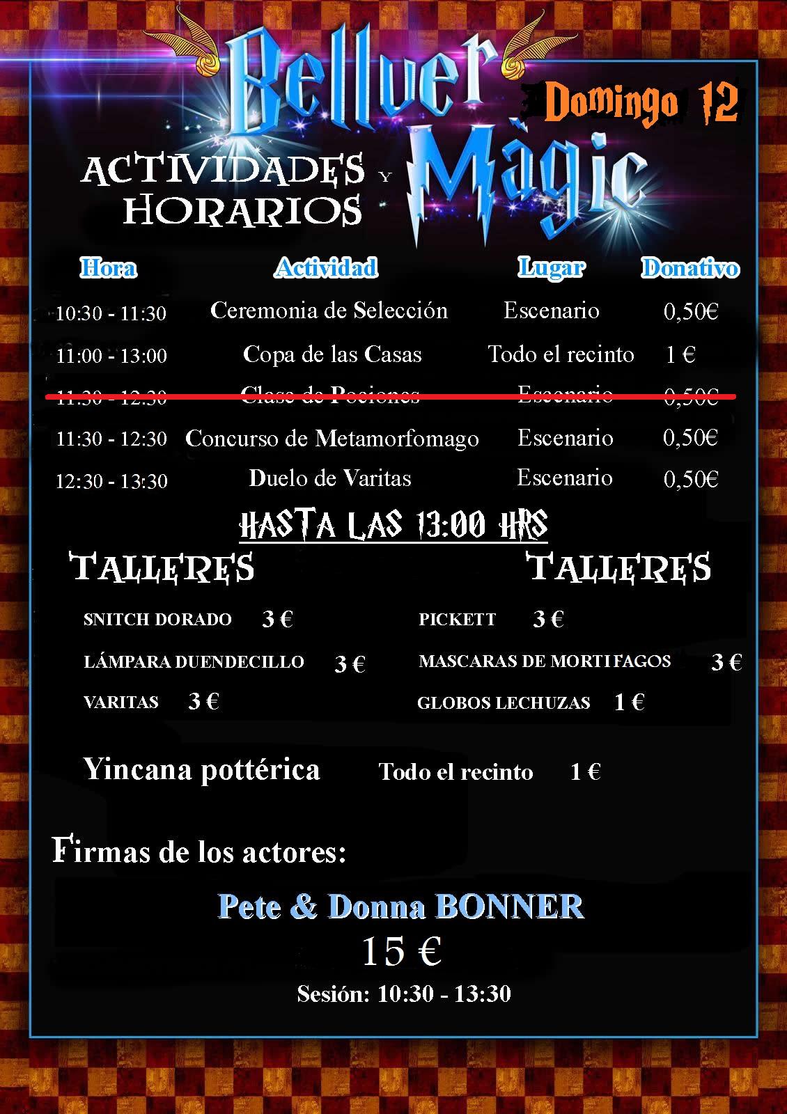 BELLVER MÀGIC: NUEVO HORARIO DOMINGO 12