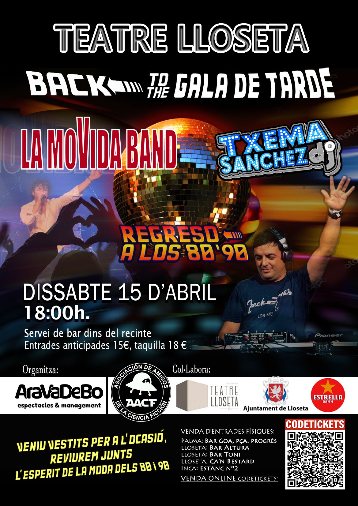 REGRESO A LOS 80′ 90’s (15/04) TEATRO DE LLOSETA